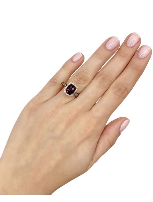 LE VIAN Creme Brulee® Raspberry Rhodolite (2-1/3 ct. t.w.) & Diamond (3/8 ct. t.w.) Ring in 14k Rose Gold