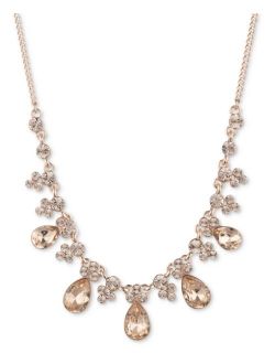 Gold-Tone Pear Crystal Statement Necklace, 16"   3" extender