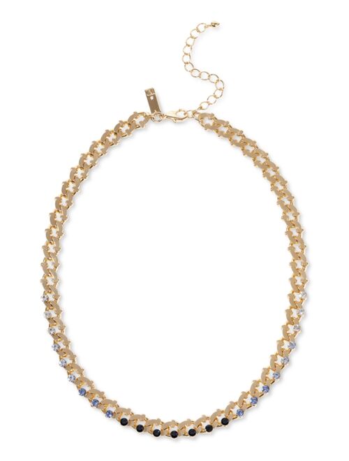 INC International Concepts Gold-Tone Tonal Crystal Collar Necklace, 18" + 3" extender, Created for Macy's