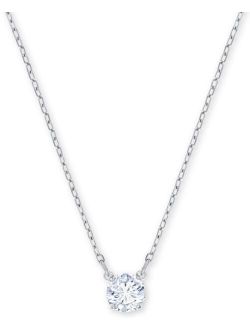 Silver-Tone Crystal Pendant Necklace, 14-4/5"   4" extender