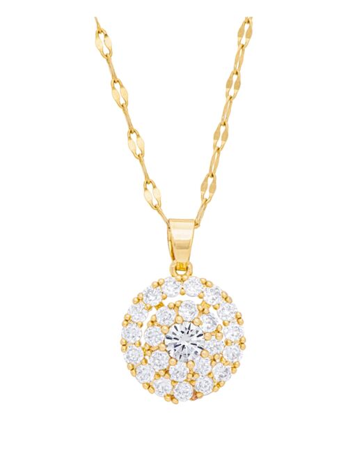 Buy Macy's Simulated Gemstone and Cubic Zirconia Spinner Pendant 18 ...