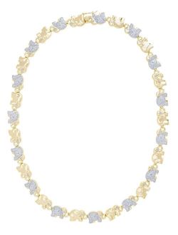 Macy's Women's Diamond Accent Elephant Necklace
