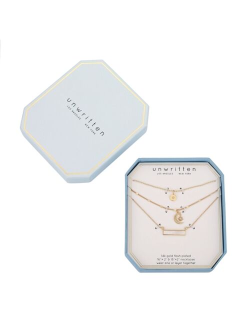 Buy Unwritten 14K Gold Flash-Plated 3-Pieces Genuine Mother Of Pearl ...