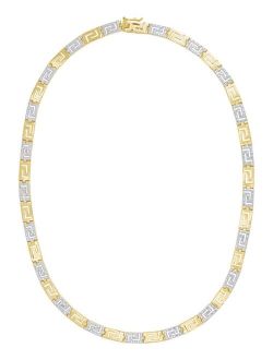 Macy's Women's Diamond Accent Greek Key Necklace
