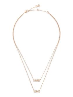Gold-Tone Cubic Zirconia "More Love" Layered Pendant Necklace, 18"   3" extender