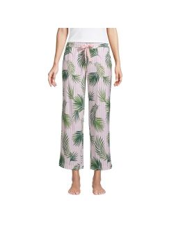 Mid Rise Wide Leg Crop Pajama Pants