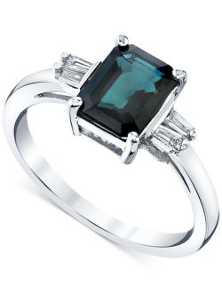 MACY'S Sapphire (1-9/10 ct. t.w.) & Diamond (1/8 ct. t.w.) Ring in 14k White Gold