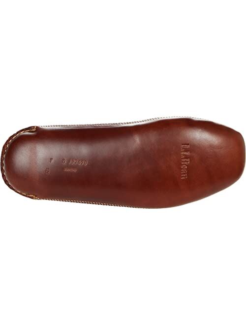 L.L.Bean Leather Double-Sole Slipper Leather Lined