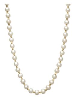 BELLE DE MER Cultured Freshwater Pearl (7-1/2mm) and Bead Necklace in 14k Gold