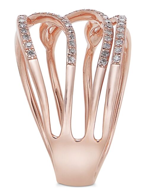 EFFY COLLECTION Pavé Rose by EFFY® Diamond Ring in 14k Rose Gold (3/8 ct. t.w.)