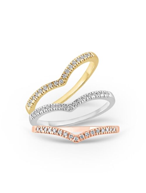 MACY'S Diamond "V" Stackable Ring (1/10 ct. t.w.)