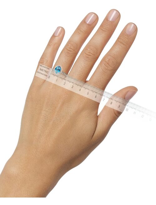 LE VIAN Deep Sea Blue Topaz (2 ct. t.w.) & Diamond (1/4 ct. t.w) Ring in 14k Rose Gold or 14k Yellow Gold (Also in Citrine, Green Quartz, Amethyst & Opal)