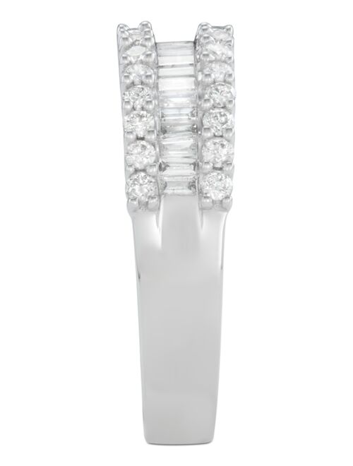 MACY'S Diamond Baguette Cluster Band (1 ct. t.w.) in 14k White, Yellow or Rose Gold