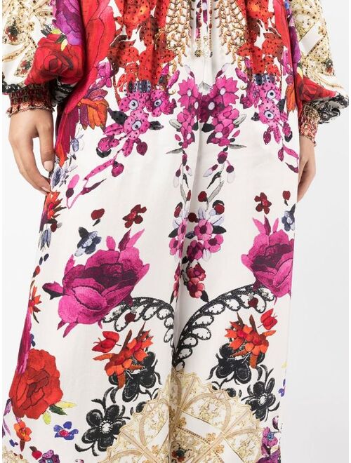 Camilla Reign Of Roses Wide-leg silk pants