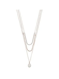 LC Lauren Conrad Mother-of-Pearl Layered Necklace