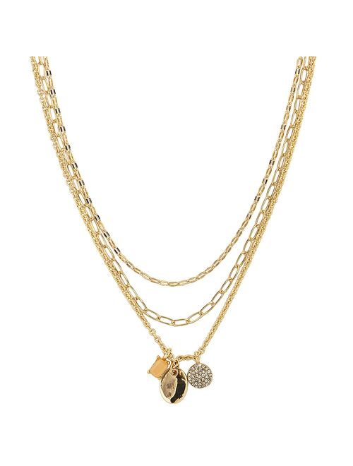 Little Co. by Lauren Conrad LC Lauren Conrad 3-Row Simulated Stone & Charms Layered Necklace