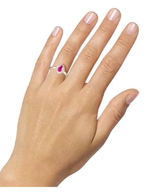 MACY'S Ruby (1 ct. t.w.) & Diamond (1/4 ct. t.w.) Ring in 14k Gold (Also Available in Emerald, Tanzanite & Sapphire)