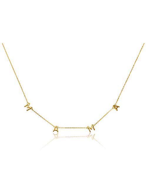 Benevolence La Mama Necklace Dainty Necklace | 14k Gold Dipped Necklaces For Women, Gifts for Mom | 14 Gold Necklace | Mother's Necklace, Necklaces for Mom, Designed in C