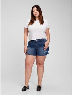 4" High Rise Denim Shorts with Washwell