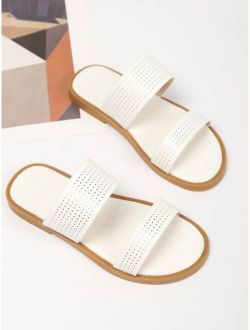 Girls Minimalist Hollow Out Slippers