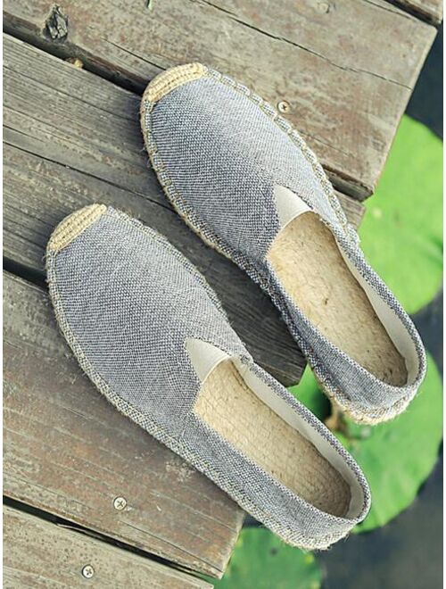 Shein Men Minimalist Stitch Detail Espadrille Loafers