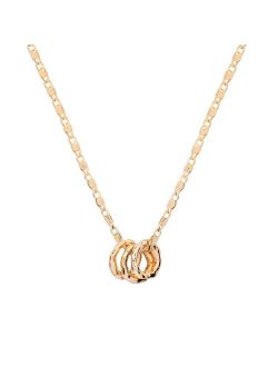 LC Lauren Conrad Gold Tone Triple Loop Pendant Necklace