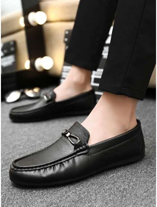 Shein Men Metal Decor Horsebit Loafers
