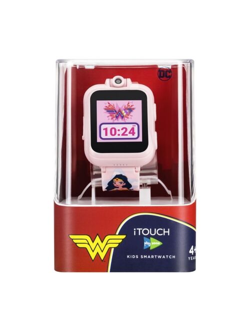 PLAYZOOM iTouch Kids DC Comics Blush Wonder Woman Strap Touchscreen Smart Watch 42x52mm