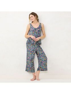 Women's LC Lauren Conrad Peplum Pajama Tank & Culotte Pajama Pants Sleep Set