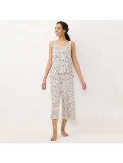 Women's LC Lauren Conrad Peplum Pajama Tank & Culotte Pajama Pants Sleep Set