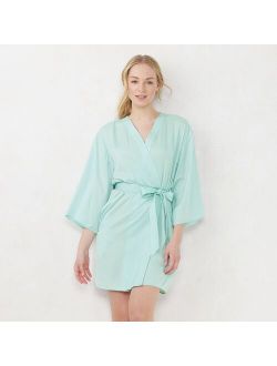 Women's LC Lauren Conrad Satin Wrap Robe