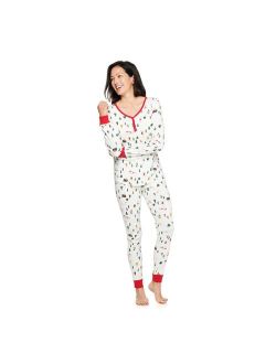 Women's LC Lauren Conrad Jammies For Your Families Snowy Skier Pajama Set