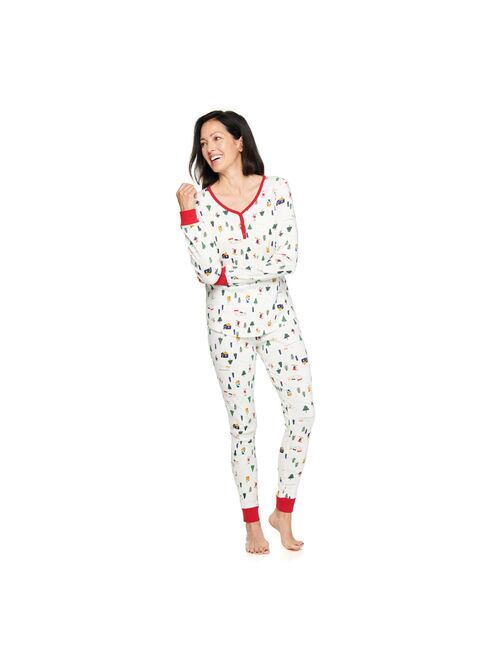 Little Co. by Lauren Conrad Women's LC Lauren Conrad Jammies For Your Families® Snowy Skier Pajama Set