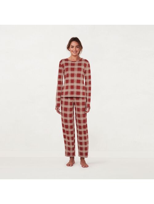 Little Co. by Lauren Conrad Women's LC Lauren Conrad Long Sleeve Pajama Top & Pajama Pants Sleep Set