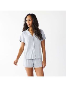 ® Truly Soft Short Sleeve Pajama Shirt & Pajama Shorts Sleep Set
