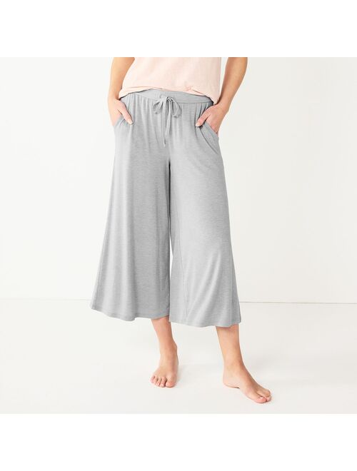 Women's Sonoma Goods For Life® Truly Soft Wide-Leg Cropped Pajama Pants