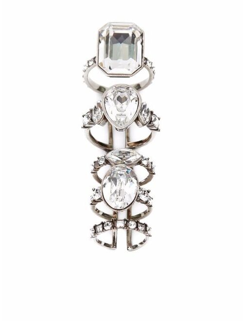 Alexander McQueen stacked-crystal-ring