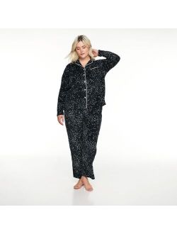 Plus Size Sonoma Goods For Life® Knit Pajama Shirt & Pajama Pants Set
