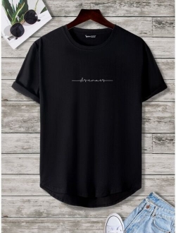Men Letter Graphic Tee