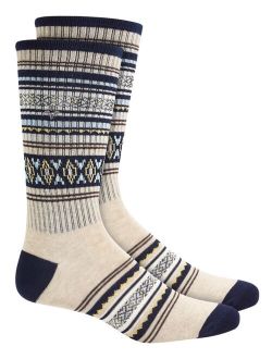 Men's Aztec-Print Crew Socks, Created for Macy's
