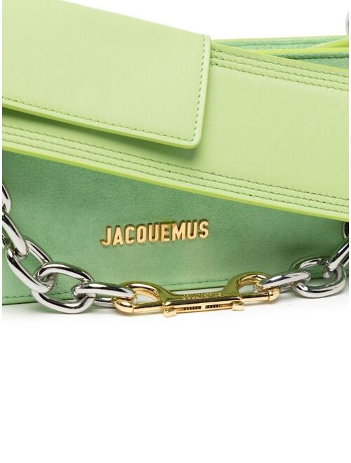 Jacquemus logo-plaque leather shoulder bag