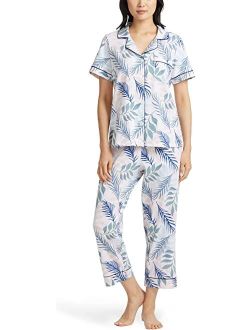 Short Sleeve Cropped Pajama Set
