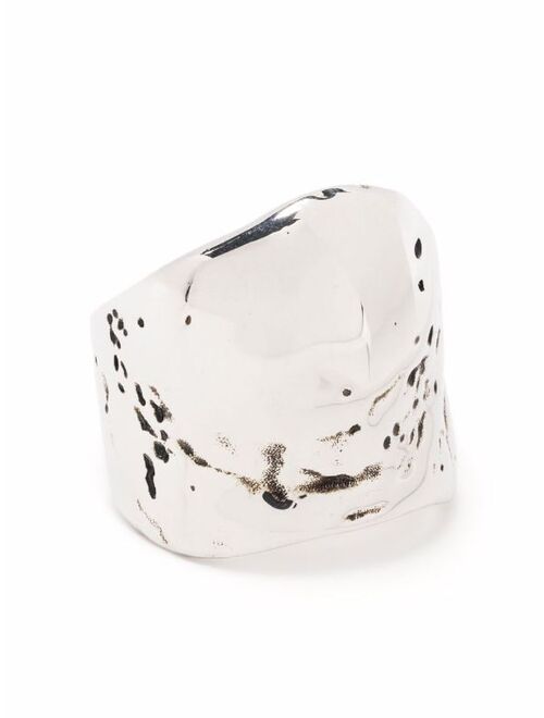 Alexander McQueen engraved brass ring