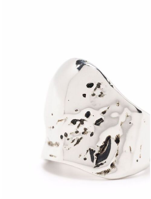 Alexander McQueen engraved brass ring