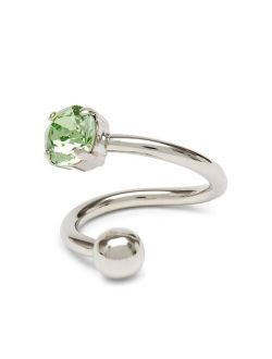 Justine Clenquet silver Jackie crystal ring