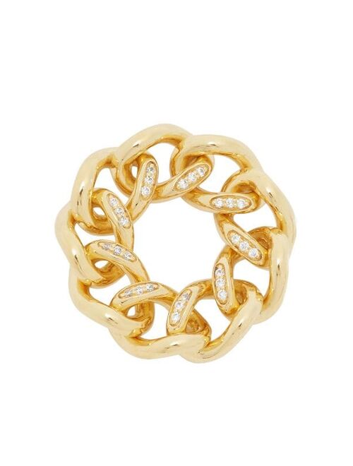 RAGBAG STUDIO crystal-embellished chain-link ring