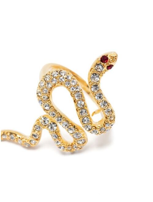 Kenneth Jay Lane crystal-embellished snake ring