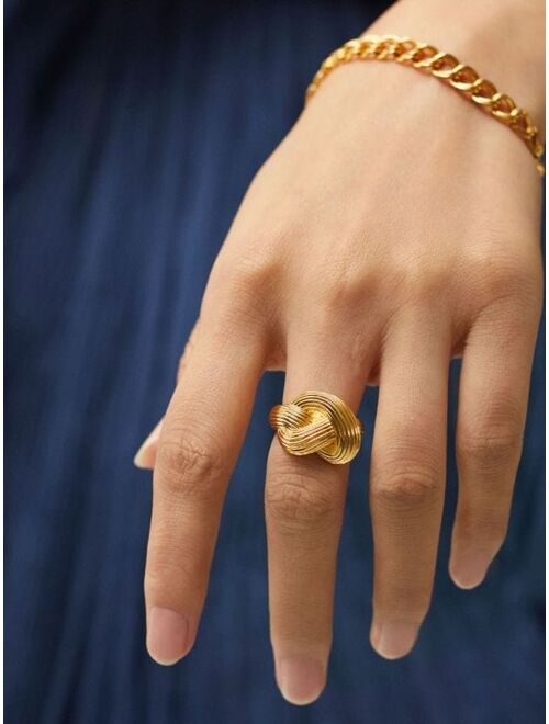 Monica Vinader Groove Chunky Knot ring
