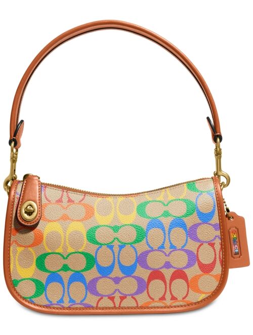 COACH Pride Coated Canvas Signature Swinger Shoulder Bag