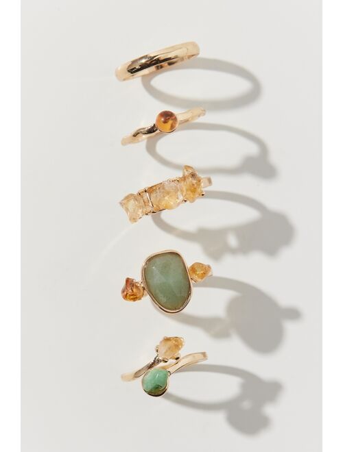 Urban Outfitters Marseille Genuine Stone Ring Set